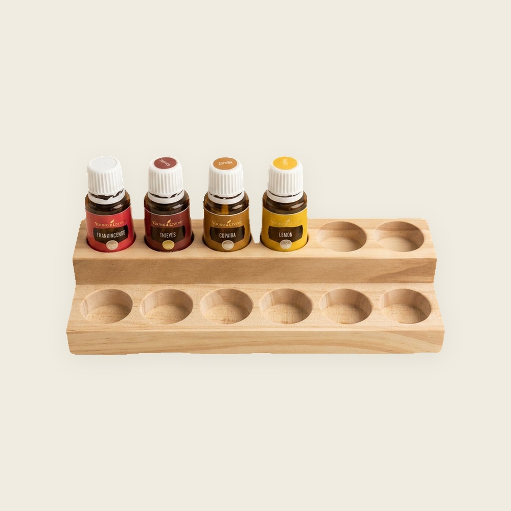 Houten olie organizer — enkel